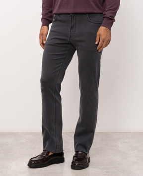 Stefano Ricci Grey jeans with logo patch MFT63B2031TR142K