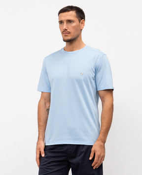 Stefano Ricci Blue T-shirt with emblem MNH6104920803