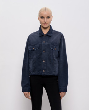 Balenciaga Blue denim jacket with a worn effect 856422TTW64