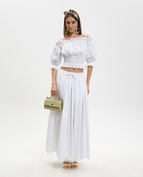 Dolce&Gabbana White top with drapery F7BG4TFU61A