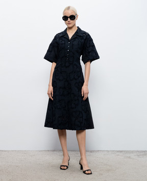3.1 Phillip Lim Black shirt dress with floral pattern S26291083TFE
