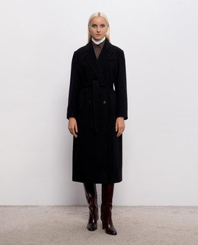Brunello Cucinelli Black double-breasted cashmere coat MT4019993