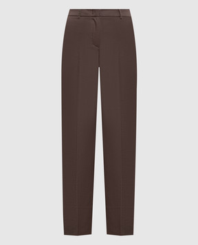 Peserico Brown pants with patch M04826J001953
