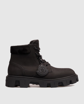 Moncler Black Peak City Nubuck Boots L209A4F00070M6882