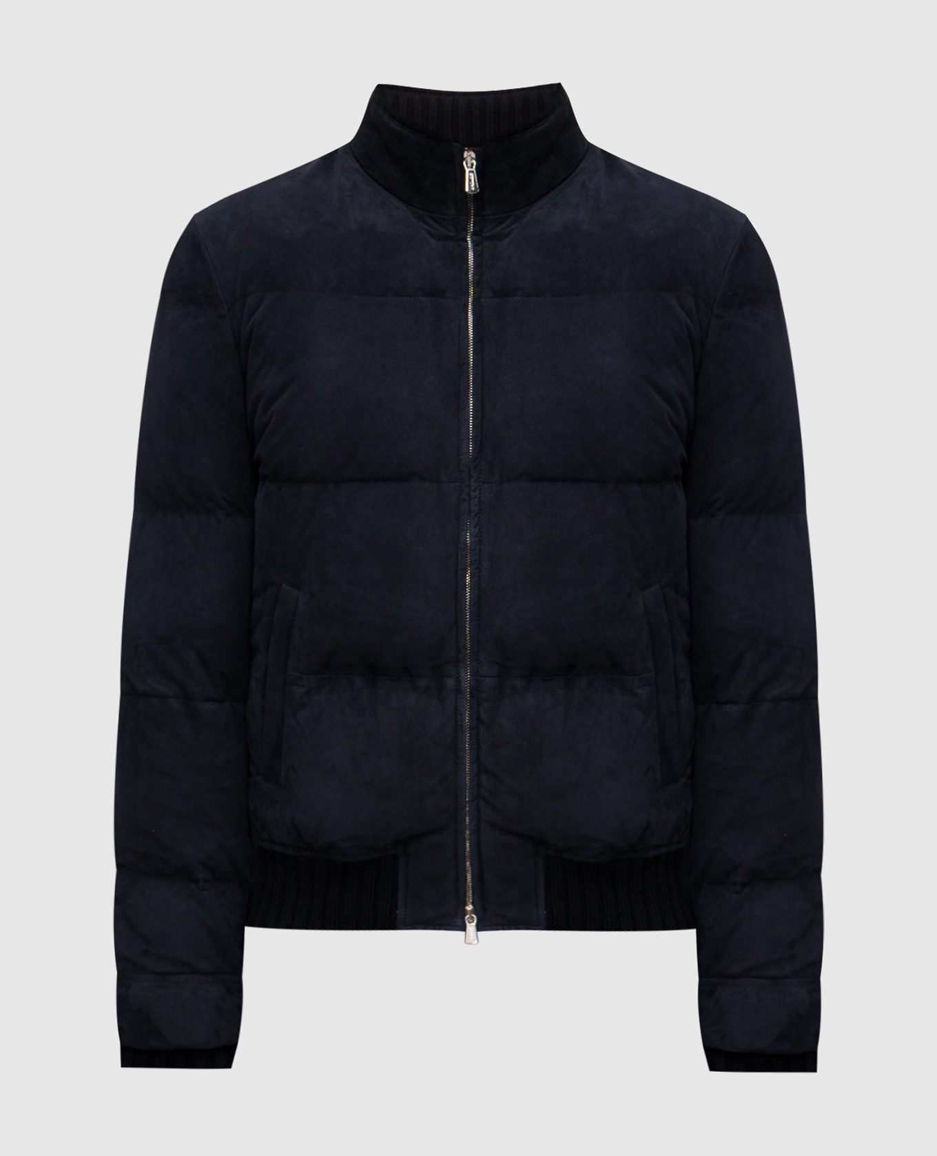 

Blue suede down jacket Enrico Mandelli