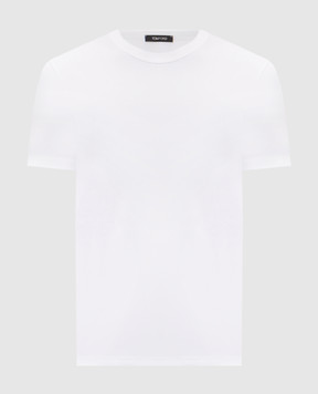 Tom Ford White T-shirt with logo patch T4M081040