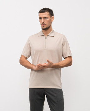 Stefano Ricci Beige cashmere polo shirt W505020P32W26101