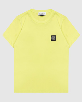Stone Island Children's green T-shirt with logo patch L1S162100002S004714