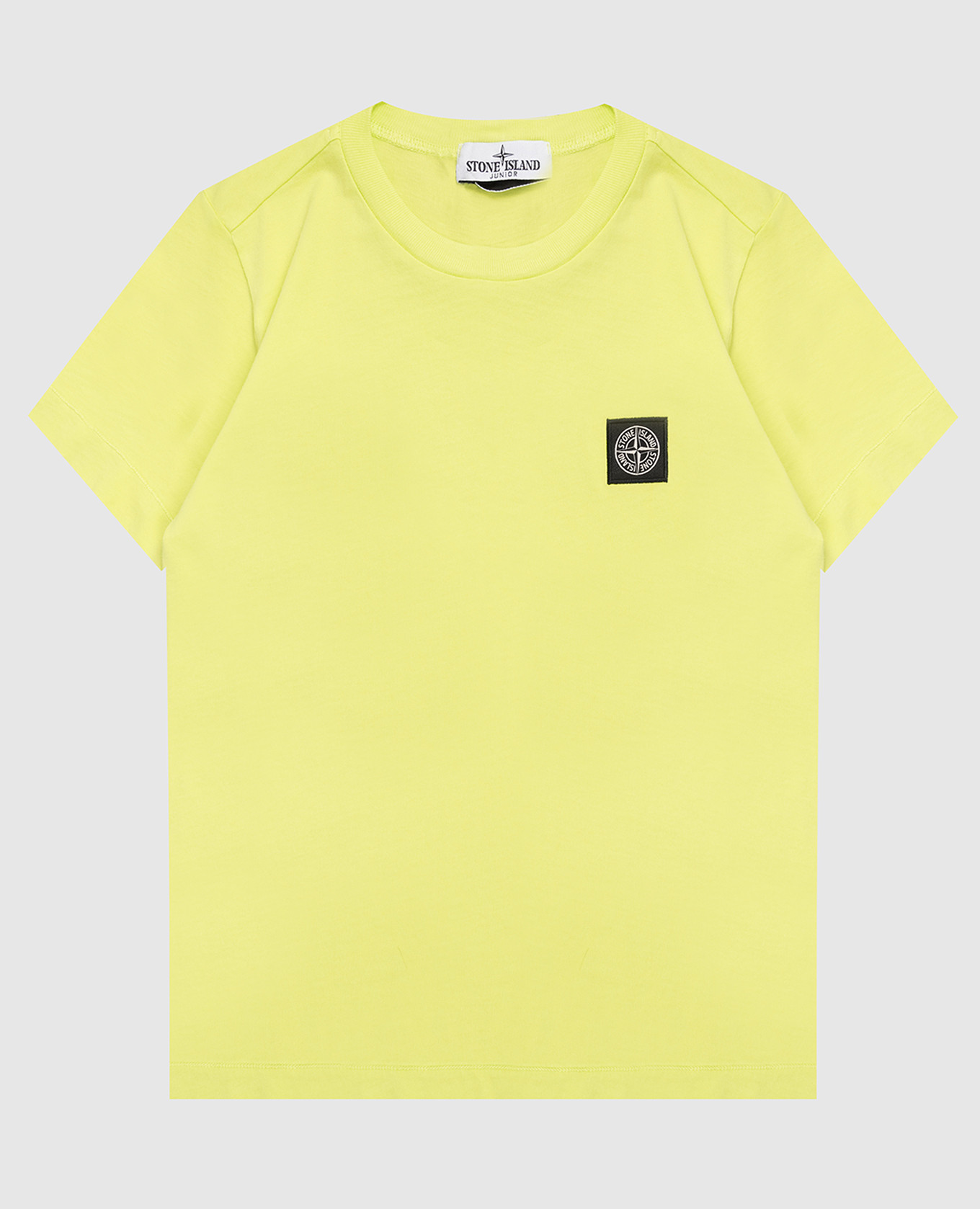 Children's green T-shirt with logo patch