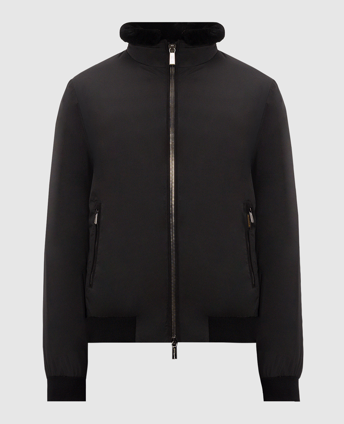 BELLATI black down jacket with fur