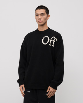 Off-White Black sweater with wool 44MHE20QF5K001