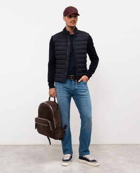 MooRER CATTANEO blue combined down jacket CATTANEOS3R