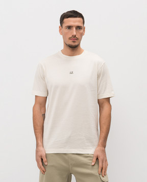 C.P. Company Beige T-shirt with logo MTS114A006374G