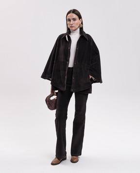 Momoni Brown corduroy flared pants ODIN MOPA06231MO