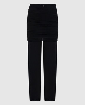 Maison Margiela MM6 Black jeans with emblem S62LB0206M30011