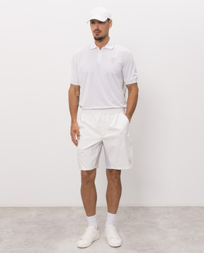 Brunello Cucinelli White shorts with logo print MB4223590T