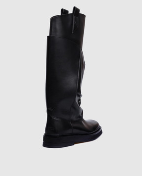 The Attico Robin Passeggiata black leather boots 260WSH00902LBT019AA