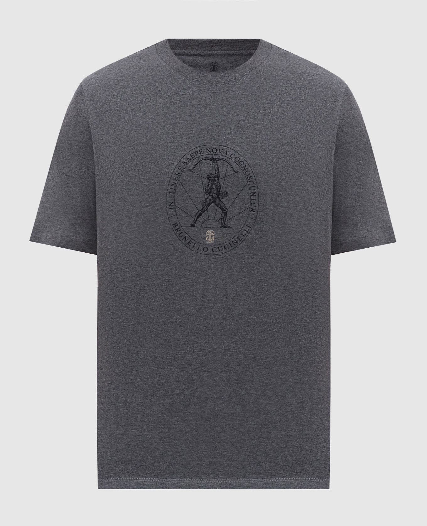Gray T-shirt with branded print