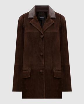 Simonetta Ravizza Brown suede Chelsea jacket S06JA402S1L1C