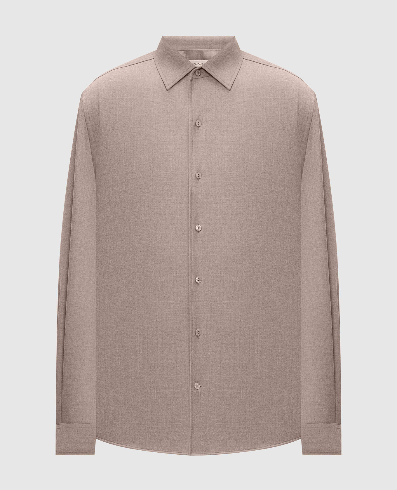 Beige wool shirt