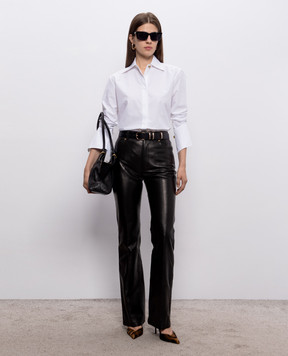 Balmain Black leather pants HF1QH005LE35