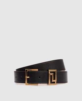 Versace Greca Goddess Black Leather Belt 1022358DV3T