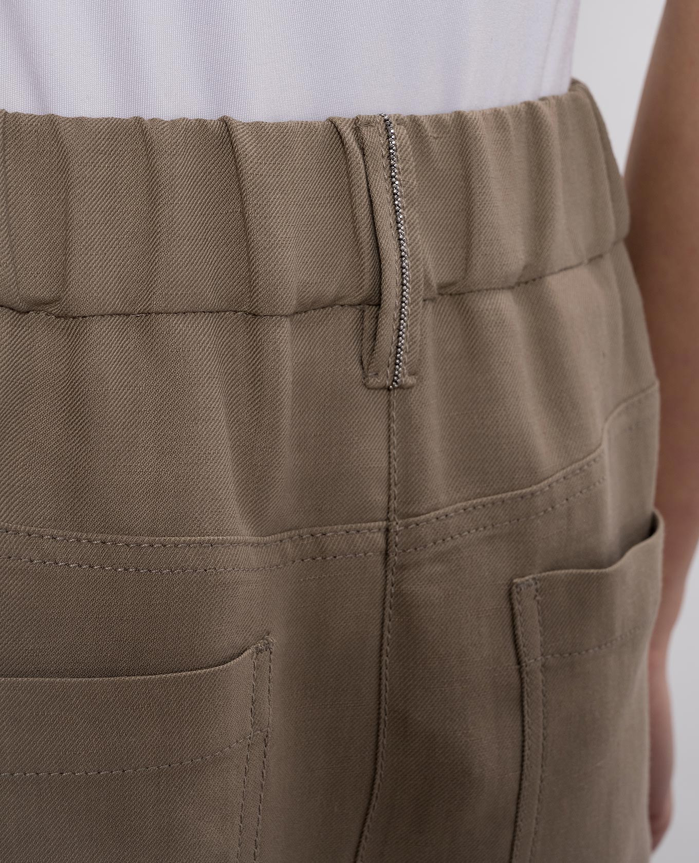 Brown linen pants Brunello Cucinelli 5