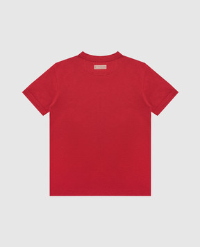 Stefano Ricci Children's red T-shirt with logo patch YNH6101490803