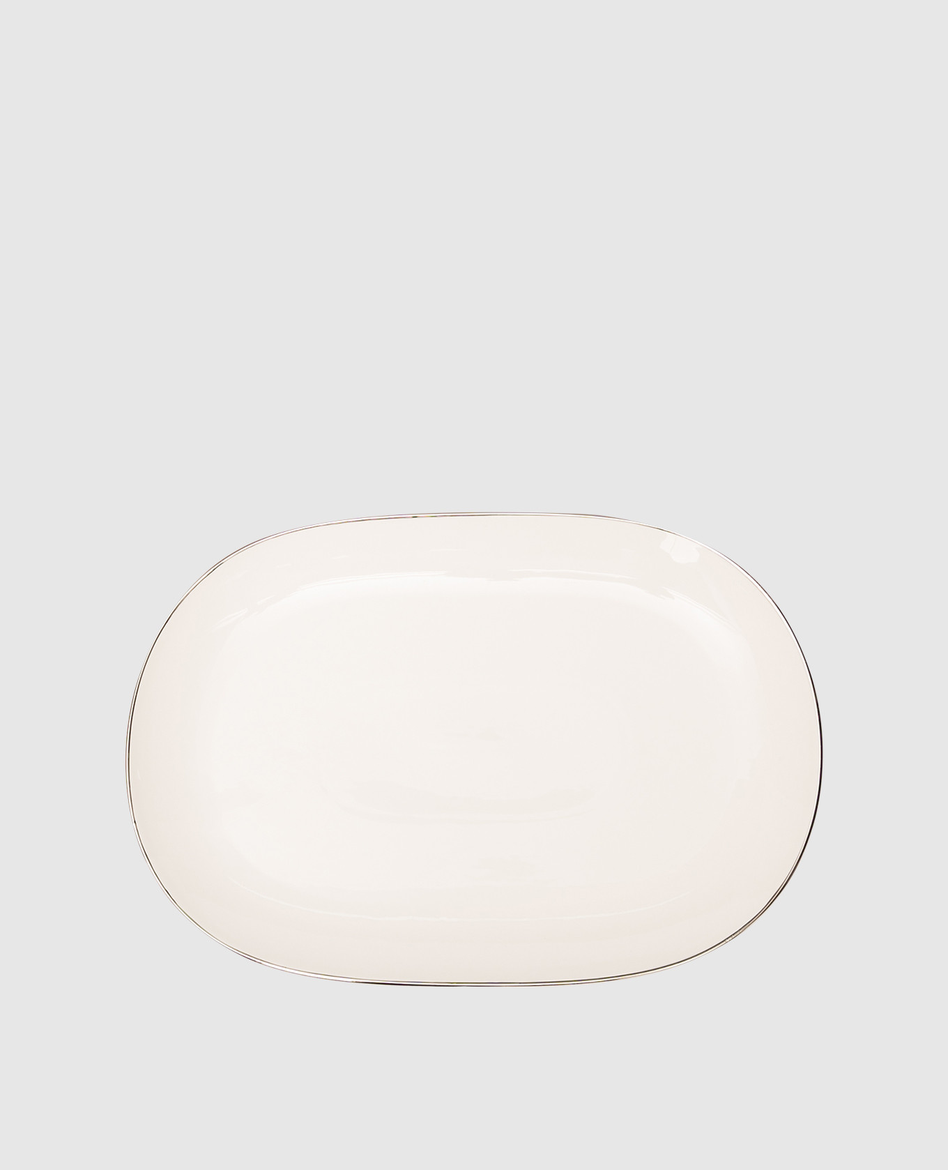 Ducale white porcelain oval dish