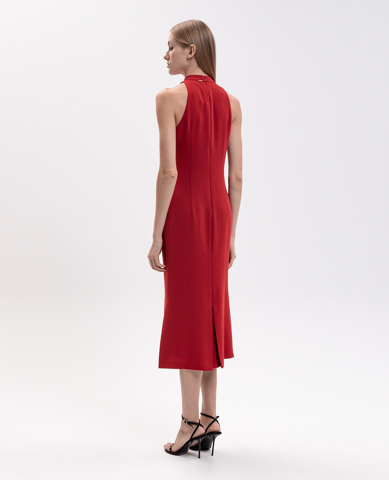Red midi dress Twinset 3