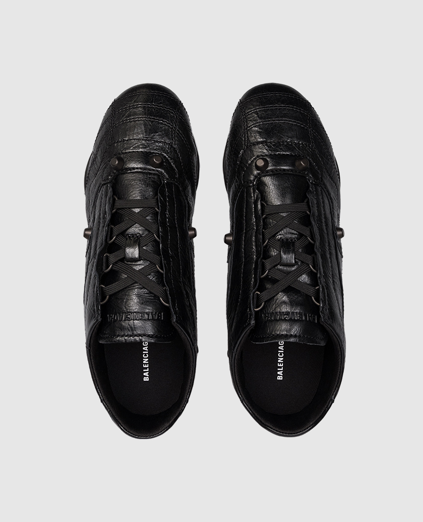 Black leather City sneakers Balenciaga 4
