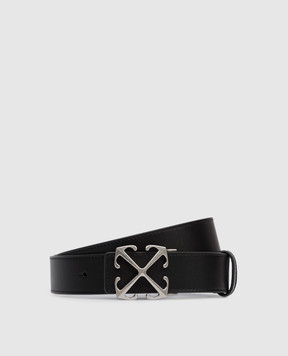 Off-White Black Arrow leather belt with print OMRB14GC99LEA001