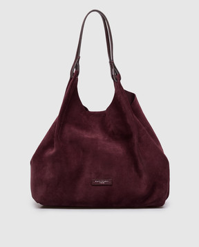 Gianni Chiarini Dua suede burgundy tote bag BS9800CMPL