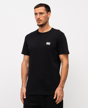Dolce&Gabbana Black T-shirt with logo G8PT1TG7F2Ish