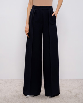 Max Mara MXMSECOLO blue wool pants MXMSECOLO
