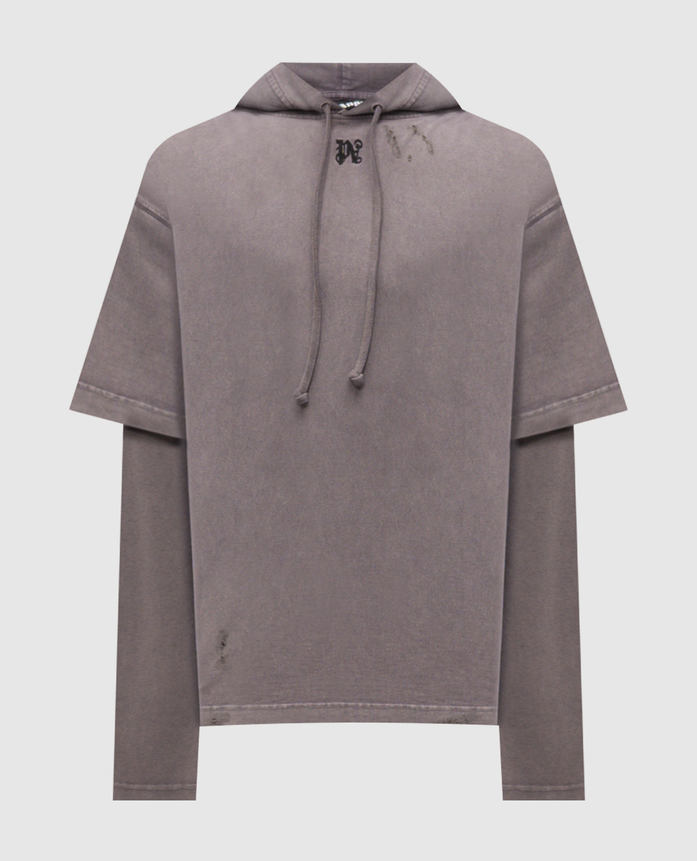 

Grey hoodie with vintage effect Palm Angels