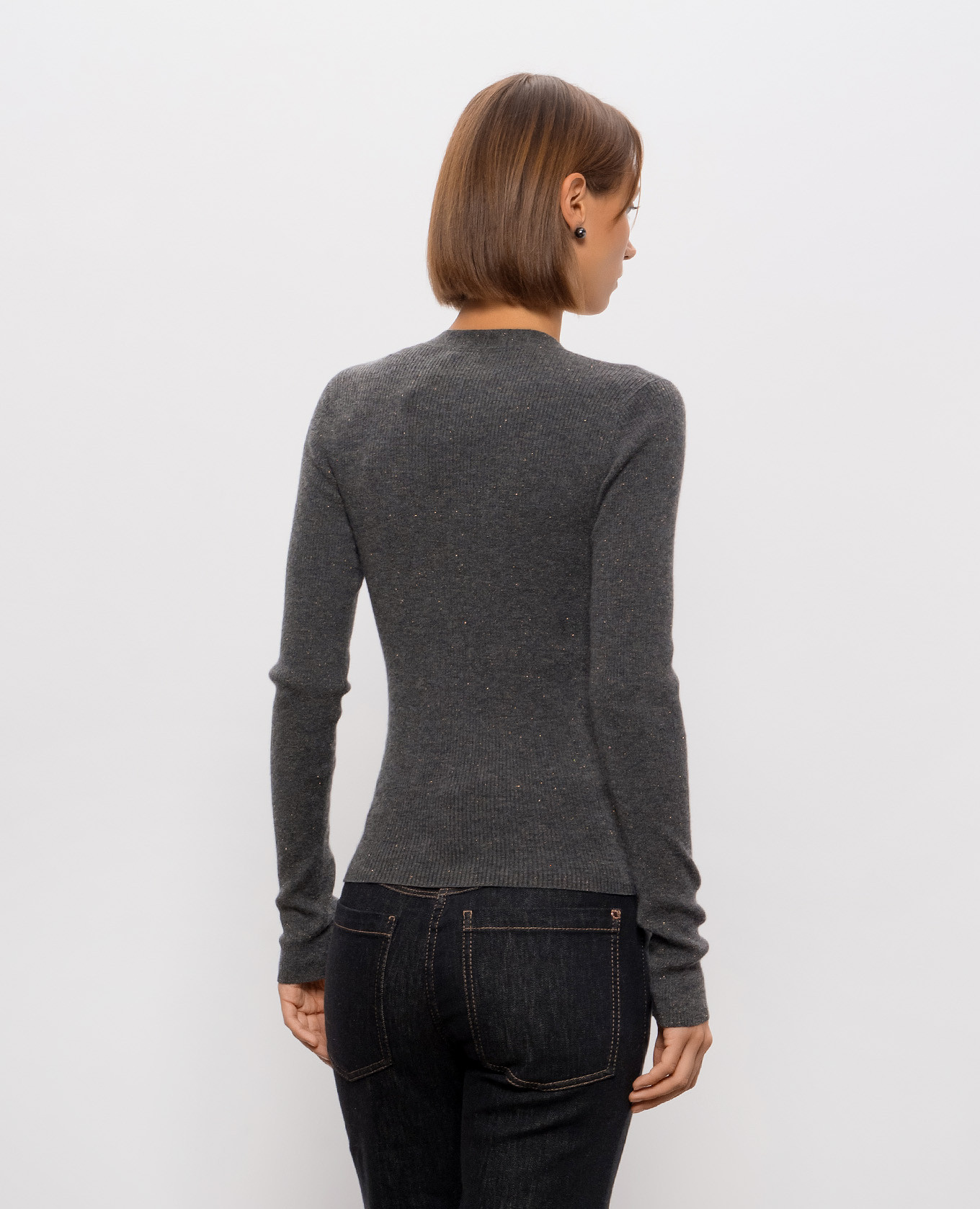 Gray cashmere cardigan Brunello Cucinelli 4