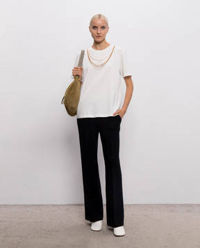 Twinset White T-shirt with chains 262AP2460