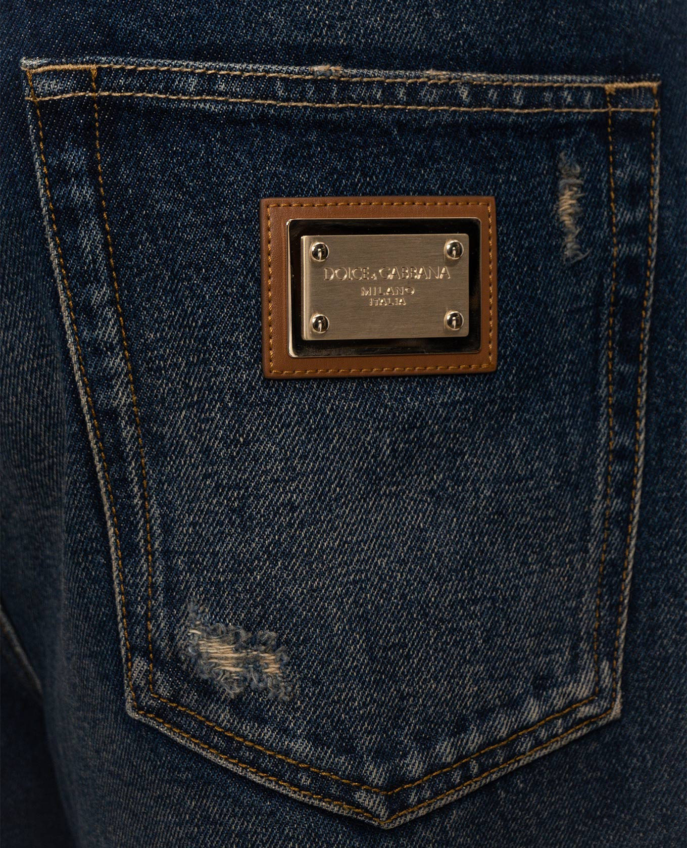 Blue jeans with a worn effect Dolce&Gabbana 5