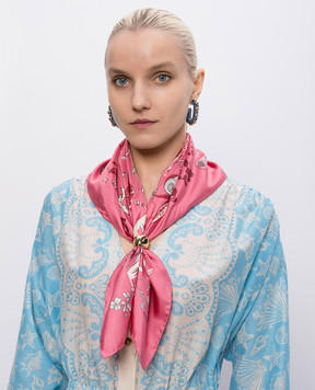 MANTERO 1902 Pink Florida Keys Silk Scarf 0909F0014G57293