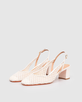 Santoni White slingbacks WDNC72201HA2NGHA