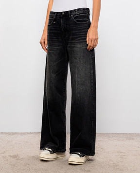 R13 Black jeans with a patch R13WD229D503A