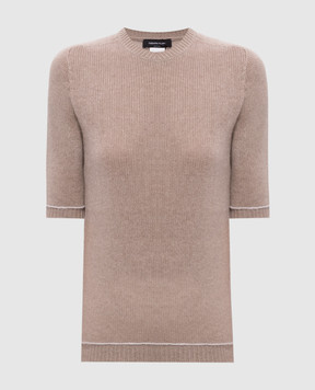 Fabiana Filippi Beige wool, silk and cashmere top MAD216F038M270