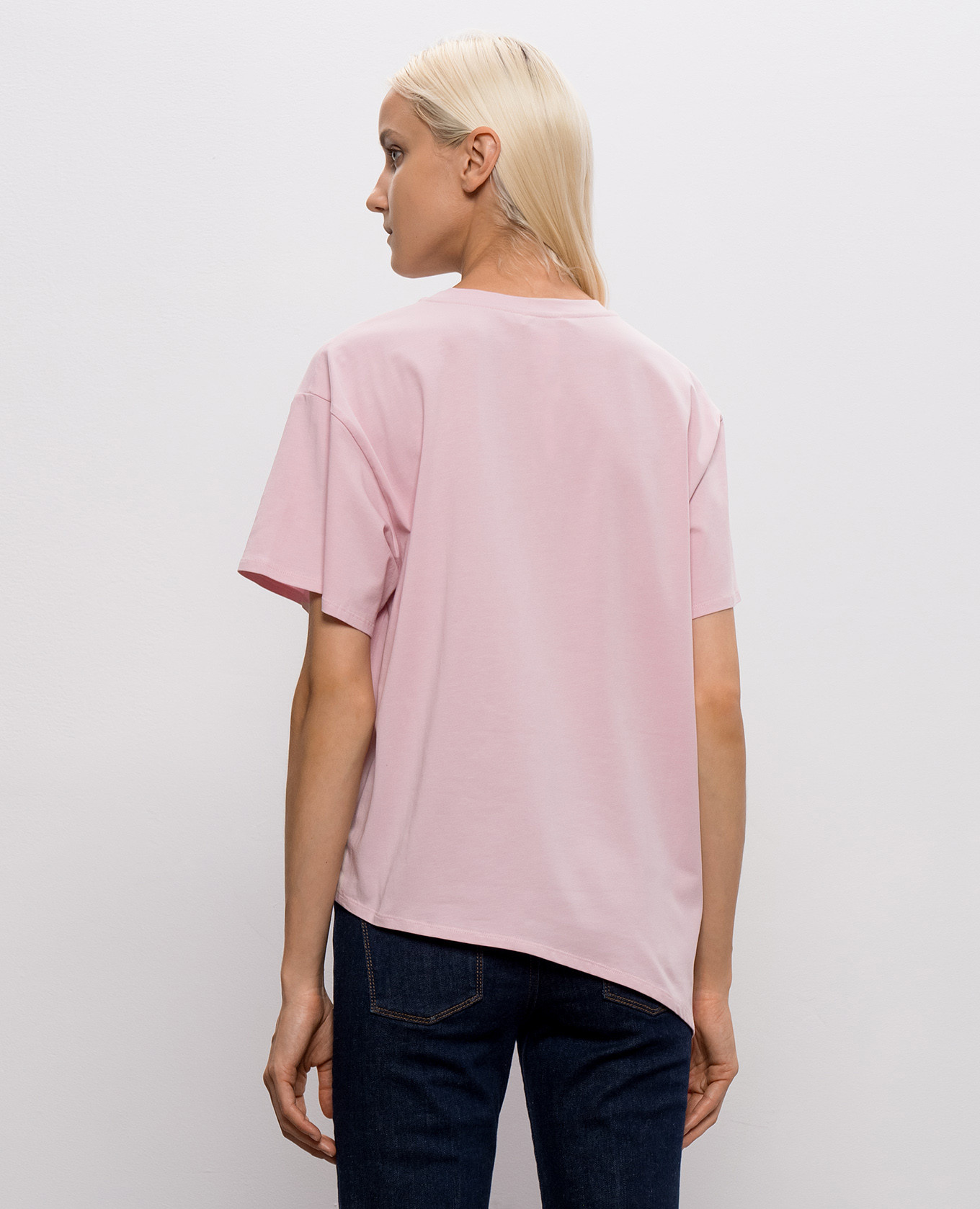 Pink T-shirt with embroidered logo Twinset 4