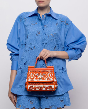 Dolce&Gabbana Orange Sicily bag with embroidery BB6003BW050