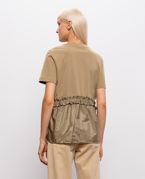 Moncler Brown T-shirt with logo patch L20938C0000889B8Q