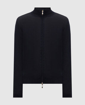 Doriani Cashmere Blue cardigan made of wool, silk and cashmere 18416B79