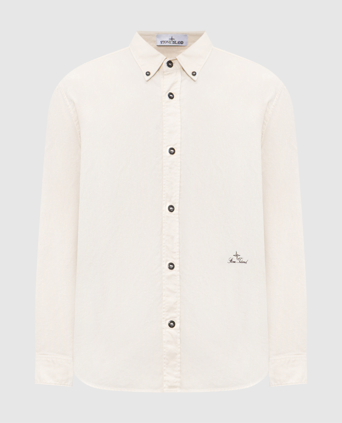 

Beige shirt with logo embroidery Stone Island