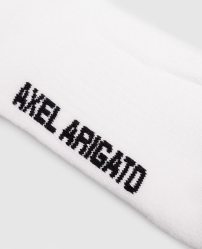 Axel Arigato White Fioral socks with logo embroidery X3957004
