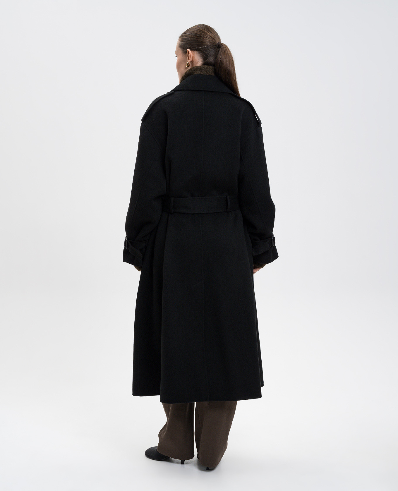 

Black wool trench coat Toteme